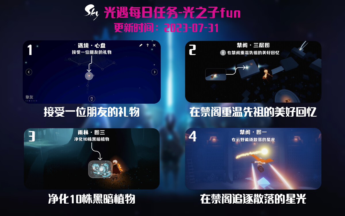 光遇7.31每日任务详细位置[光遇任务]-光之子fun